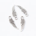 Curved Feathered Wing Metal Charms in Seven Finishes view 3