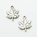 Maple Leaf Metal Charms in 3 Pictured Finishes for Jewelry Making view 3