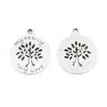 Family Tree Disc Metal Charm 2 Finish Options Craft Supply view 3