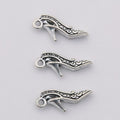High Heel Shoe Metal Charm for Jewelry Making in Antique Bronze and Antique Silver view 3