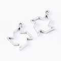 Open Star Frame Metal Charms in 4 Pictured Finishes view 3