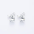 Dog Head Profile Detailed Metal Charm in 2 Finishes view 3