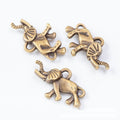 Decorative Elephant Metal Charms in Two Antique Finishes view 3
