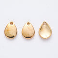 Teardrop Blank Metal Tag Charms in Three Finishes for Jewelry Making view 3