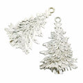 Layered Christmas Tree Metal Charms in Six Finishes view 3