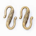 Textured S Hook Connector in Multiple Metal Finishes for Jewelry Making view 3