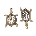Sea Turtle Charm in 2 Finishes Metal Component for Jewelry Making view 3