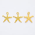 Textured Starfish Charm Metal Jewelry Making Pieces view 3