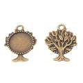 Tree Base Round Cabochon Setting Charm Pendant For Jewelry Making view 3