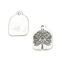 Rectangular Tree of Life Metal Charms in Two Finishes view 3