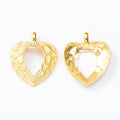 Winged Heart Metal Charm In 3 Finish Options for Jewelry Making view 3