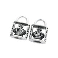 Vintage Finish Metal Crown Padlock Charms in 2 Style Options view 3