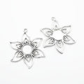 Floral Cabochon Pendant Settings in Two Finishes Jewelry Making Components view 3