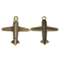 Airplane Metal Charm Pendant in Five Pictured Finishes view 3