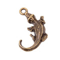 Textured Crocodile Metal Charm Pendant For Jewelry Making view 3