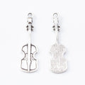 Open Frame Guitar Metal Charm in 3 Distinct Finishes for Jewelry Making view 3