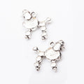 Sculpted Poodle Dog Metal Charms in Three Plated Finishes view 3