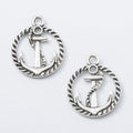 Anchor Medallion Metal Charm 2 Finish Options Craft Supply view 3