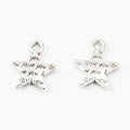 I Love You Star Metal Charms in Two Finishes Jewelry Making Pendants view 3