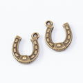 Horseshoe Metal Charm In 3 Finish Options for Jewelry Making view 3