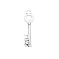 Love Heart Bow Key Metal Charm for Jewelry Making in 6 Visible Finishes view 3