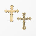 Assorted Ornate Crosses Metal Charm for Jewelry Making, 2 Finishes view 3