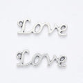 Script Love Word Jewelry Pendant Charm in Two Finishes view 3