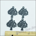 Black Openwork Tree Pendant Charm with Smooth Coating view 3