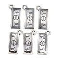 One Hundred Dollar Banknote Charms In Gold And Silver view 3