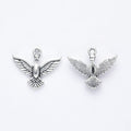 Bronze Gold and Silver Flying Eagle Charms for Jewelry Making view 3