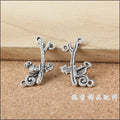 Squirrel on Branch Multi Loop Silver Tone Connector Charm view 3