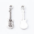 Electric Guitar Charm in Multiple Metal Finishes for Jewelry Making view 3
