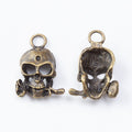 Skull Metal Charm in 2 Distinct Finishes for Jewelry Making view 3