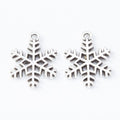 Six Point Snowflake Metal Charm Pendant Jewelry Making Component view 3