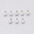Solid Five-Point Star Metal Charm for Jewelry Making in 3 Visible Finishes view 3