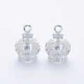 Three Dimensional Crown Charm In 5 Metal Finishes For Jewelry Making view 3
