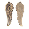 Feathered Angel Wing Metal Charms in 4 Pictured Finishes view 3