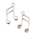 Double Music Note Metal Charms in 2 Pictured Finishes view 3