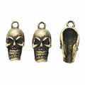Long Skull Head Metal Charm in Two Antique Finishes view 3