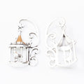 Ornate Hanging Birdcage Metal Charm in Two Antique Finishes view 3