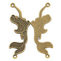 Flowing Mermaid Double Loop Connector in Two Finishes view 3