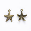 Textured Starfish Metal Charm Pendant For Jewelry Making view 3