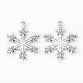 Vintage Detailed Snowflake Charm in 2 Finishes for DIY Jewelry Making view 3