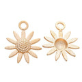 Textured Sunflower Metal Charms in Six Color Finishes view 3