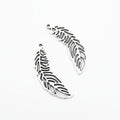 Curved Feather Charm in 3 Metal Finishes for Jewelry Making view 3