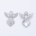 Embossed Angel Metal Charms in Nine Finish Options view 3