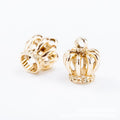 Mini Openwork Crown Charm In 2 Metal Finishes For Jewelry Making view 3