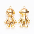 Rounded Astronaut Charm In 4 Metal Finishes For Jewelry Making view 3