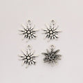 Spiky Flower Charm In 7 Metal Finishes For Jewelry Making view 3