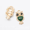 Colorful Owl Charm in 6 Enamel Colors for DIY Jewelry Making view 3